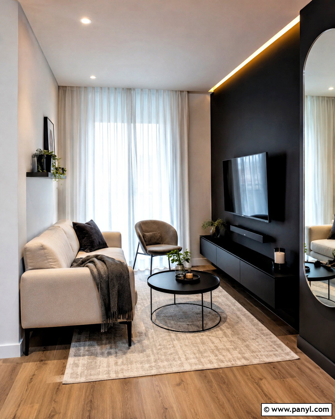 Dark TV Wall For Small Living Room - 20 dark tv wall living room ideas
