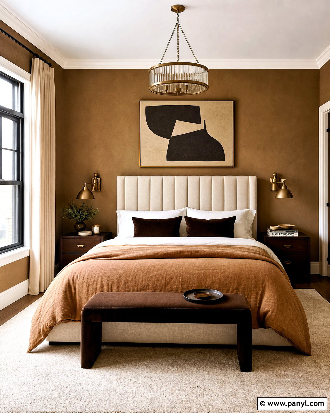 Dark Tan Walls In A Bedroom - 20 tan walls