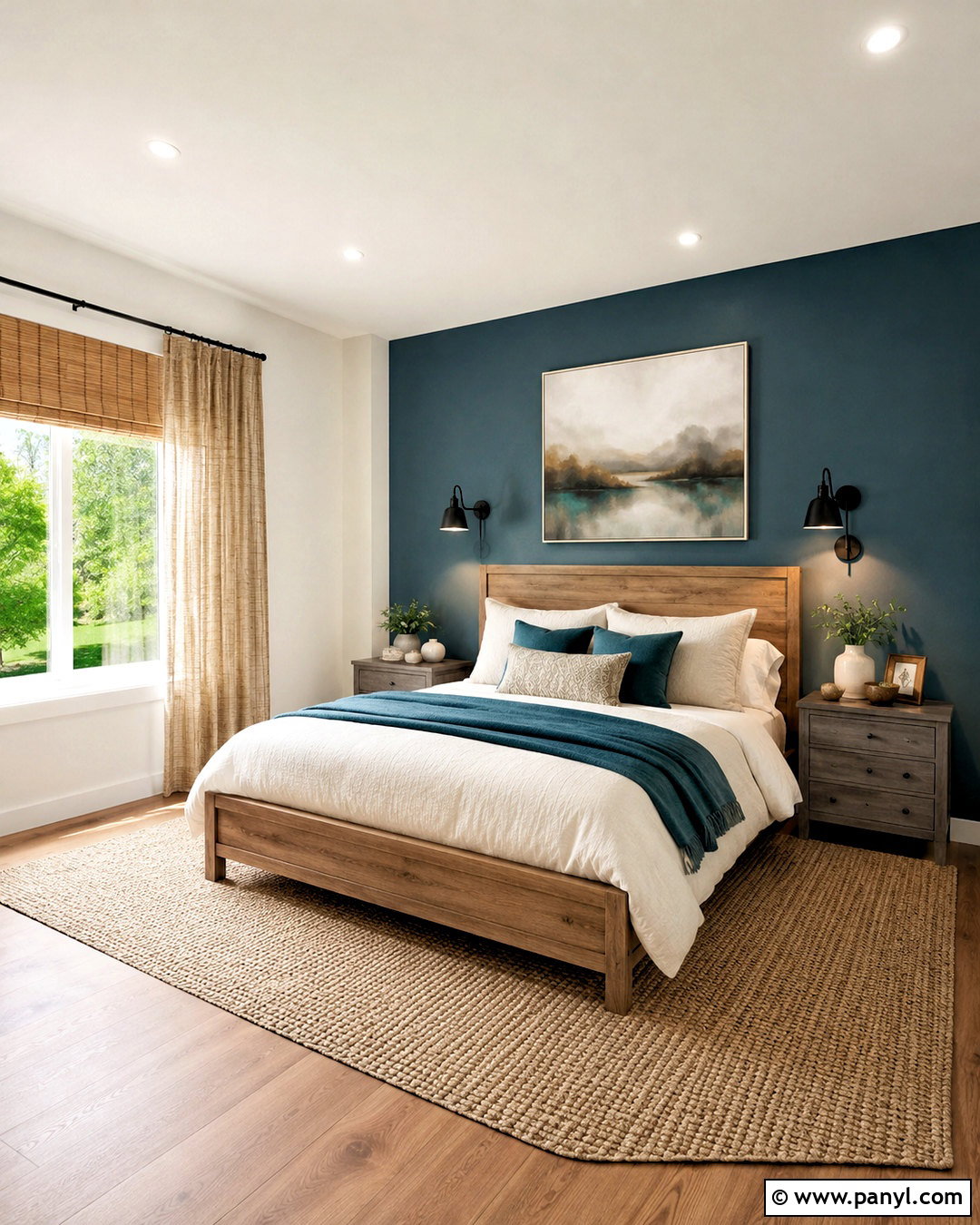Dark Teal Accent Wall Bedroom - 20 dark teal bedroom ideas