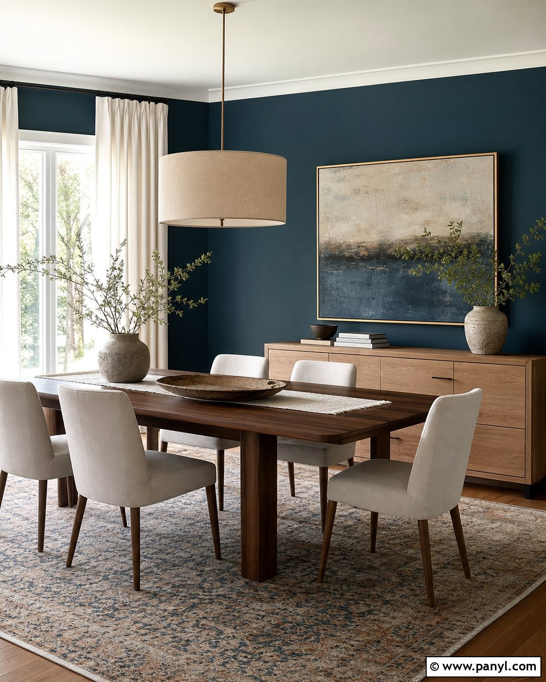 Dark Teal Accent Wall Dining Room - 30 dark teal accent wall ideas