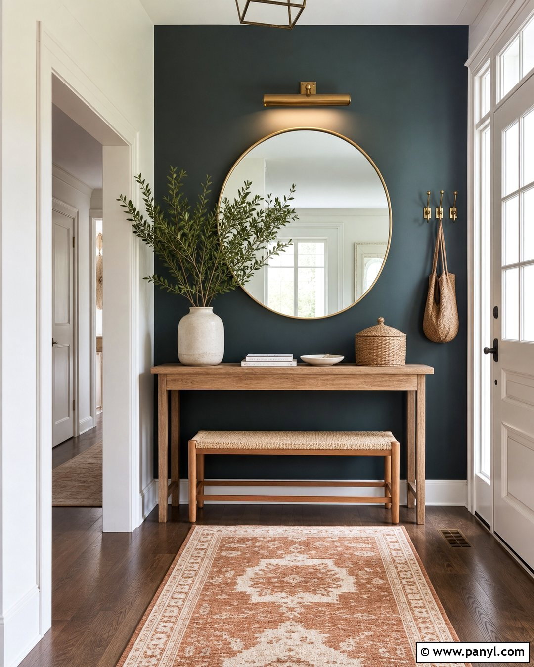 Dark Teal Accent Wall Entryway - 30 dark teal accent wall ideas