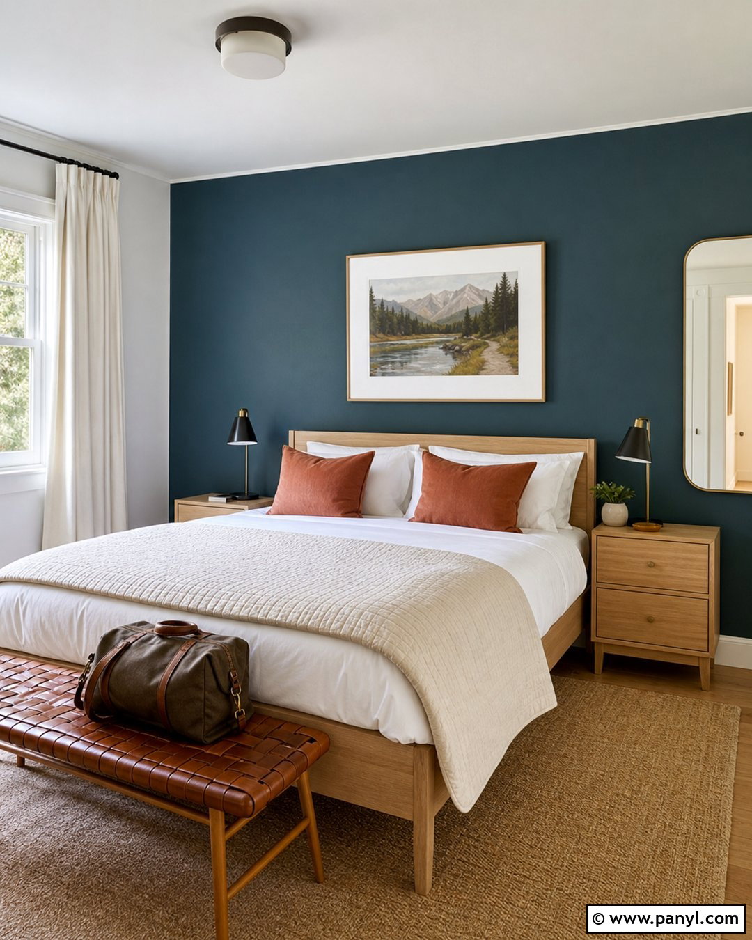 Dark Teal Accent Wall Guest Bedroom - 30 dark teal accent wall ideas
