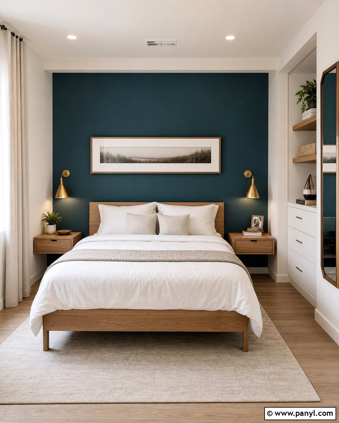 Dark Teal Accent Wall Small Bedroom - 30 dark teal accent wall ideas