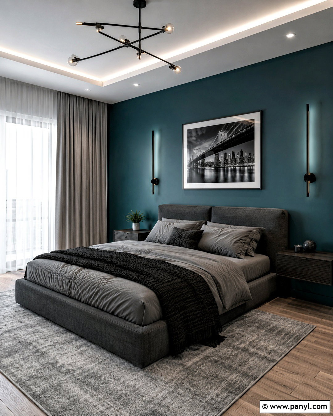Dark Teal And Charcoal Bedroom - 20 dark teal bedroom ideas