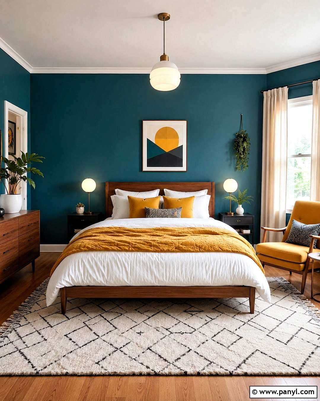 Dark Teal And Mustard Bedroom - 20 dark teal bedroom ideas