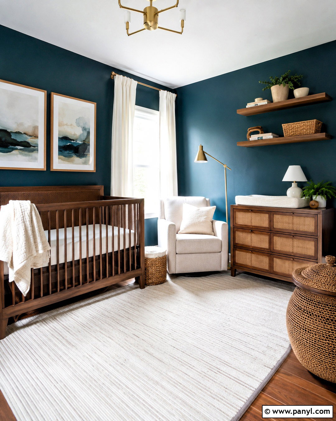 Dark Teal Baby Room - 20 dark baby room ideas