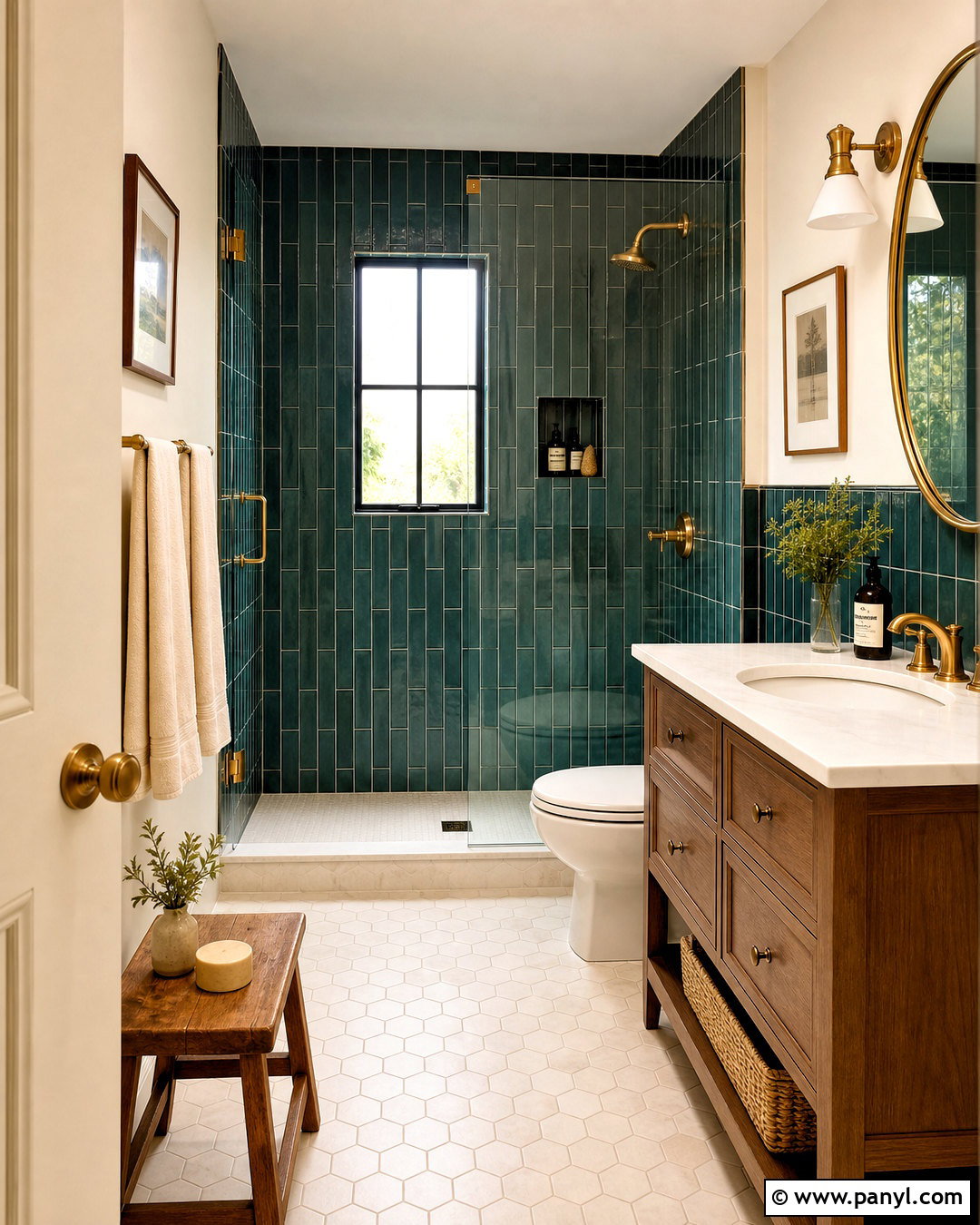 Dark Teal Bathroom Subway Tile - 20 dark teal bathroom ideas