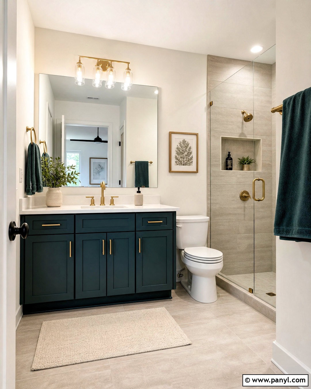 Dark Teal Bathroom Vanity - 20 dark teal bathroom ideas