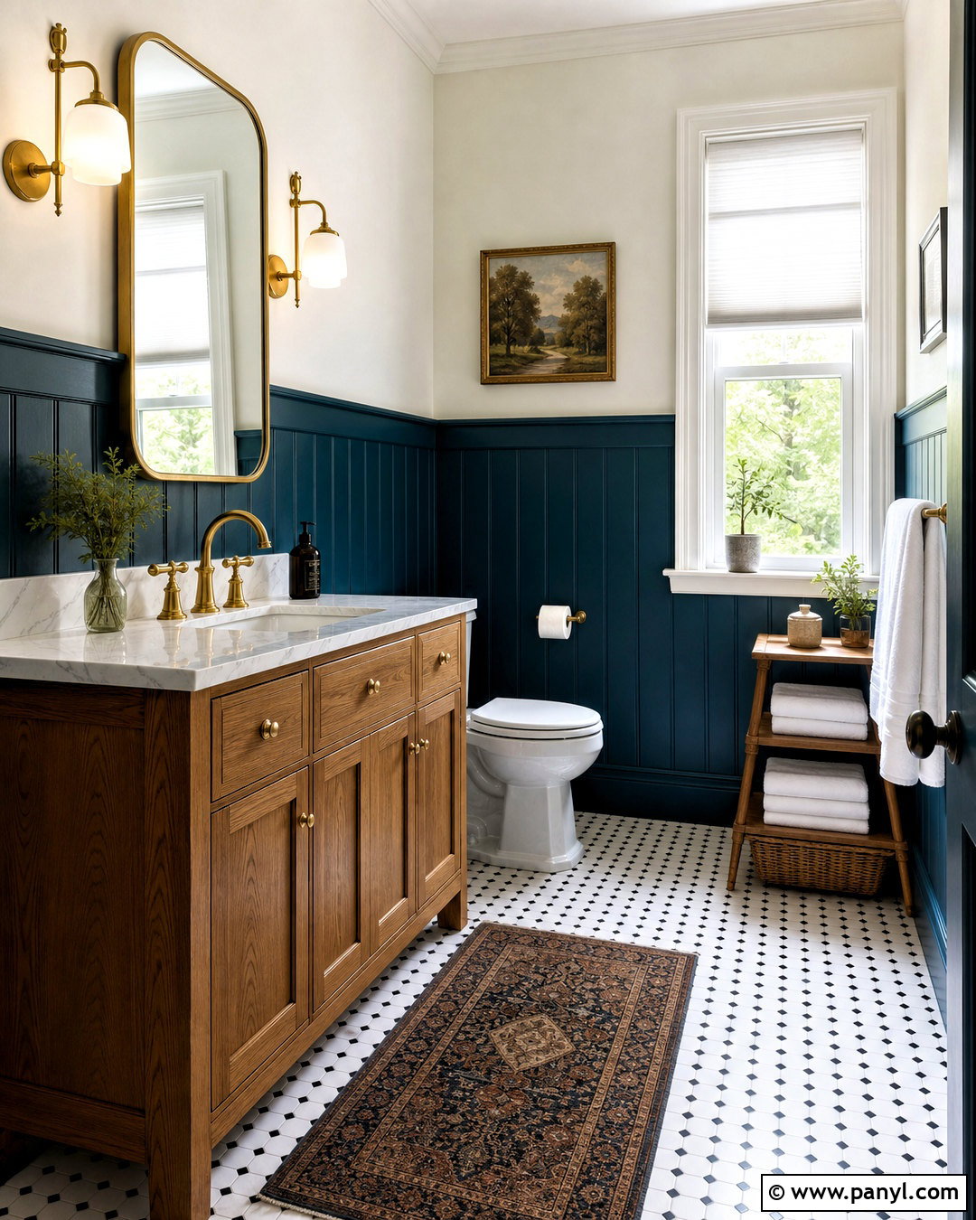 Dark Teal Bathroom Wall Paneling - 20 dark teal bathroom ideas