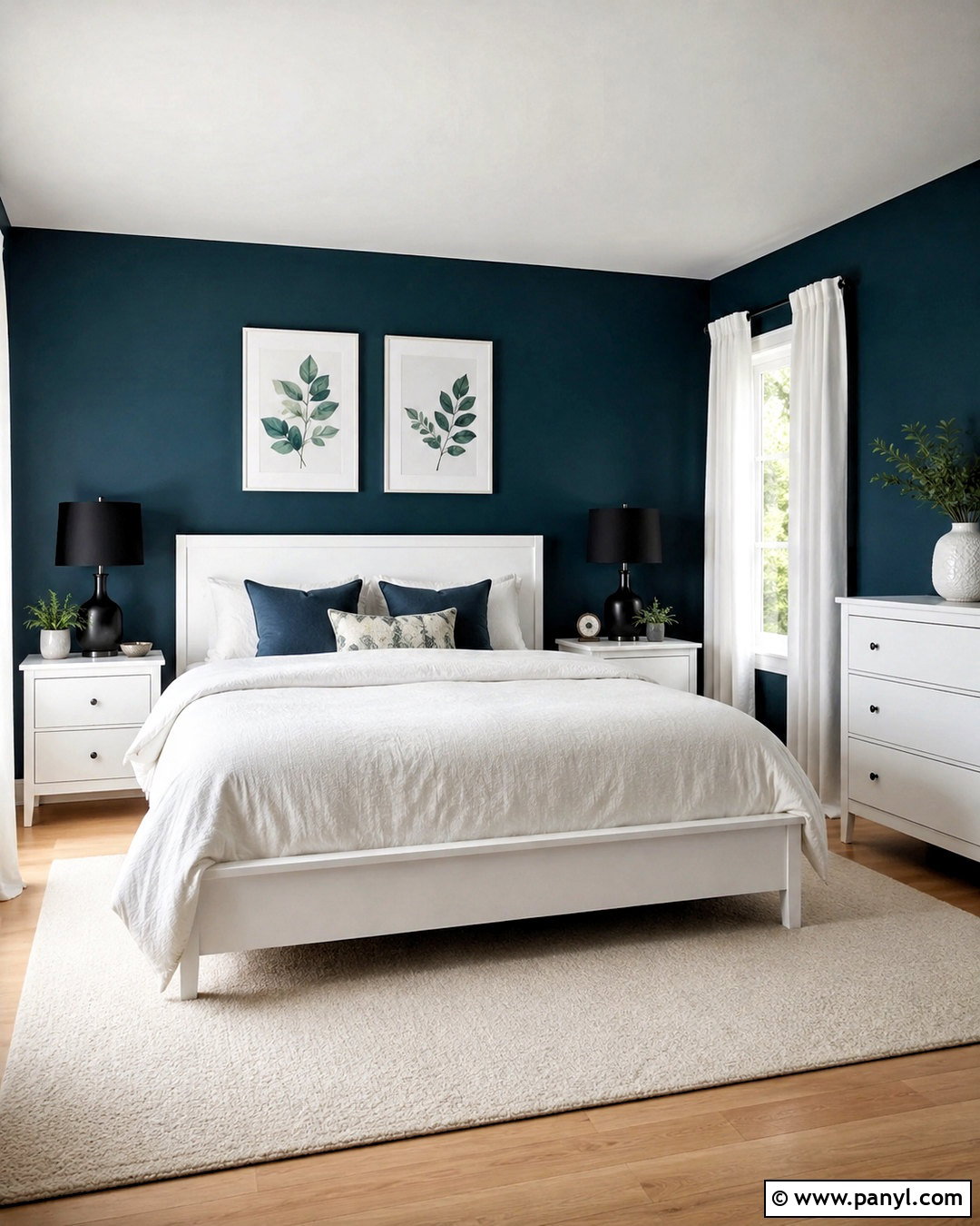 Dark Teal Bedroom With White Furniture - 20 dark teal bedroom ideas