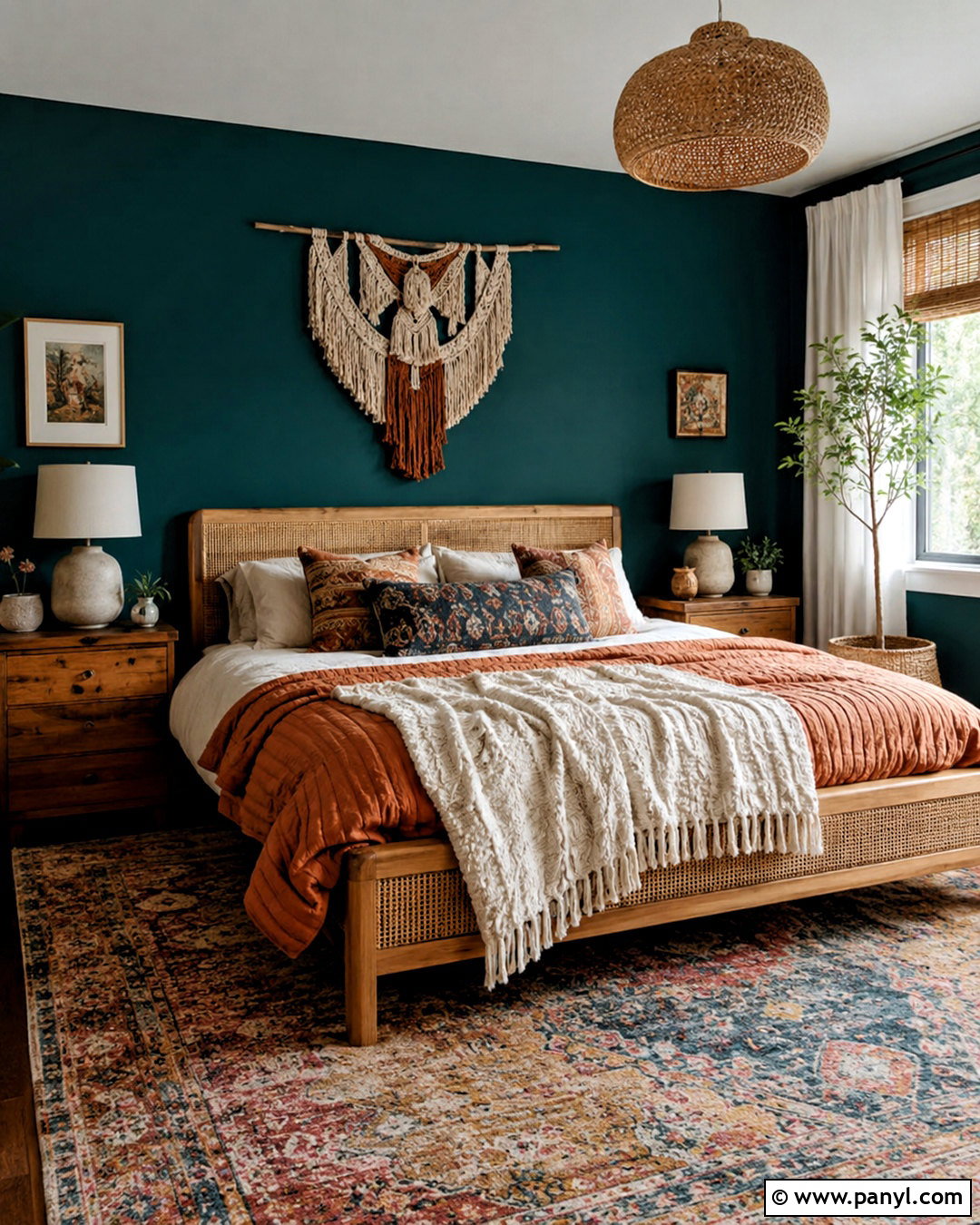 Dark Teal Boho Bedroom - 20 dark teal bedroom ideas