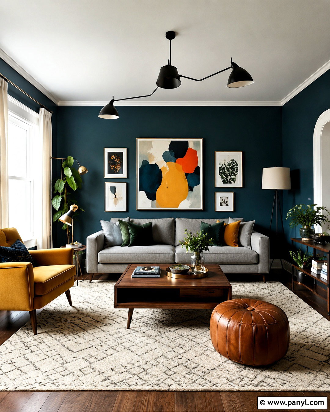 Dark Teal Laundry Room With Oak Cabinets - 20 dark teal room ideas
