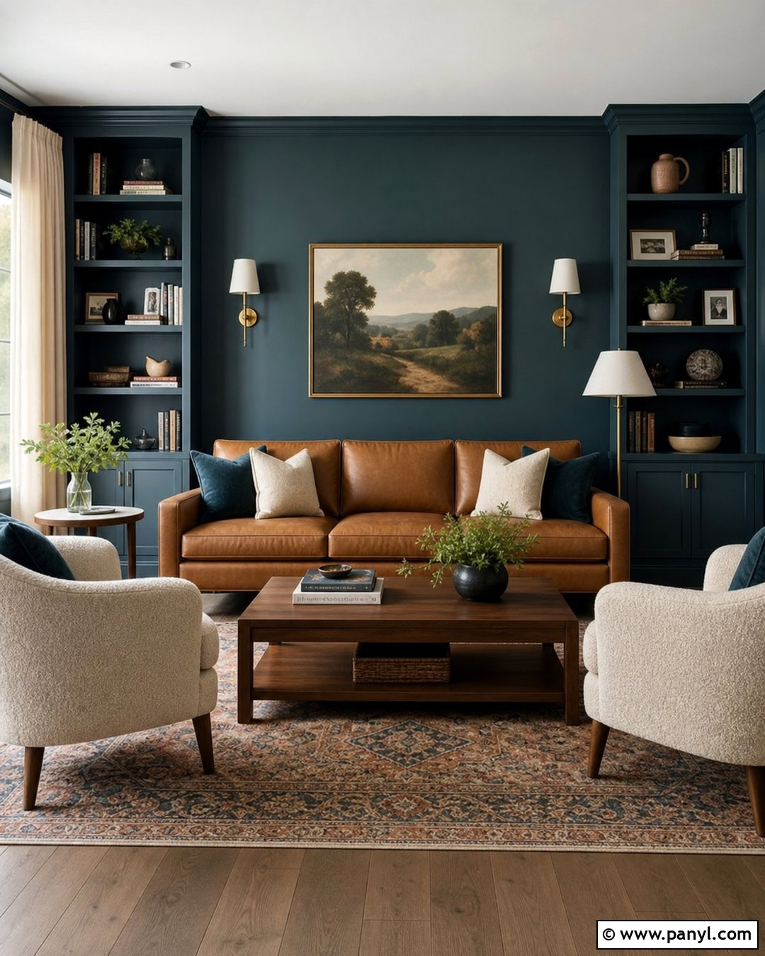 Dark Teal Living Room Walls - 30 blue green walls