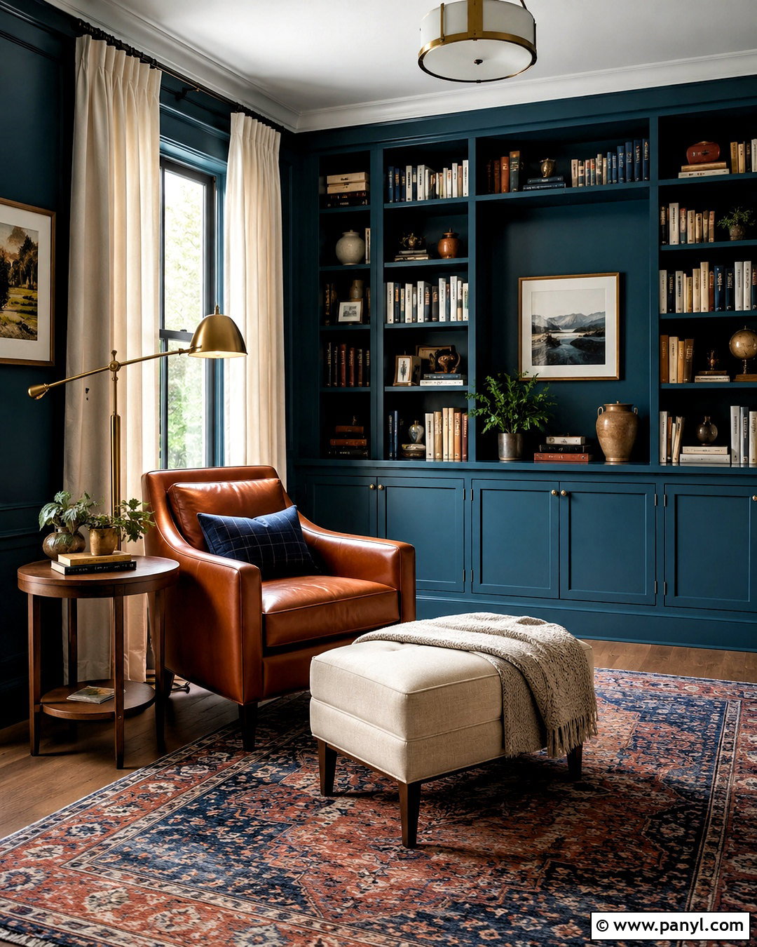 Dark Teal Media Room With Gray Seating - 20 dark teal room ideas