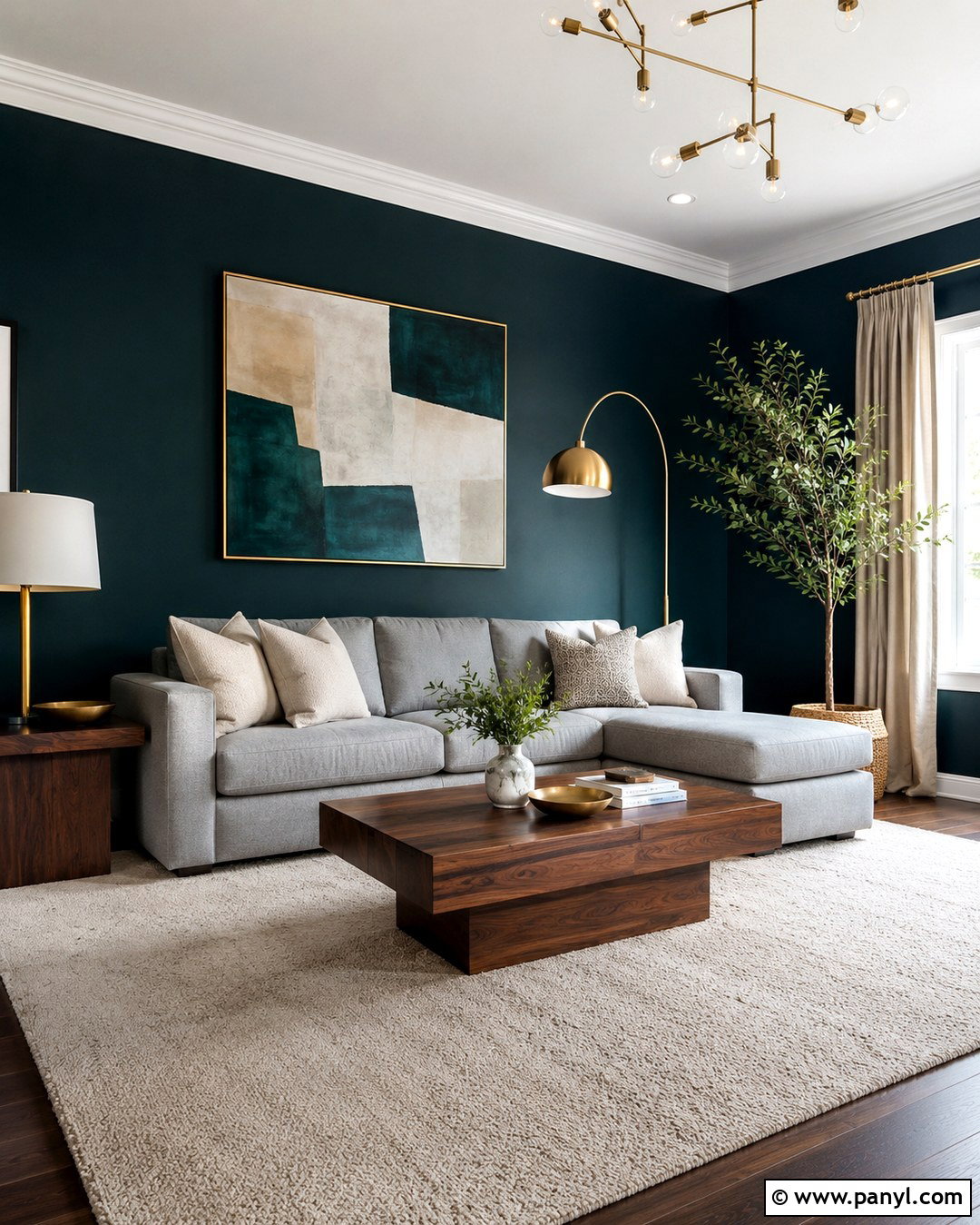 Dark Teal Walls With Light Grey Sofa - 20 Teal Walls Grey Sofa Ideas