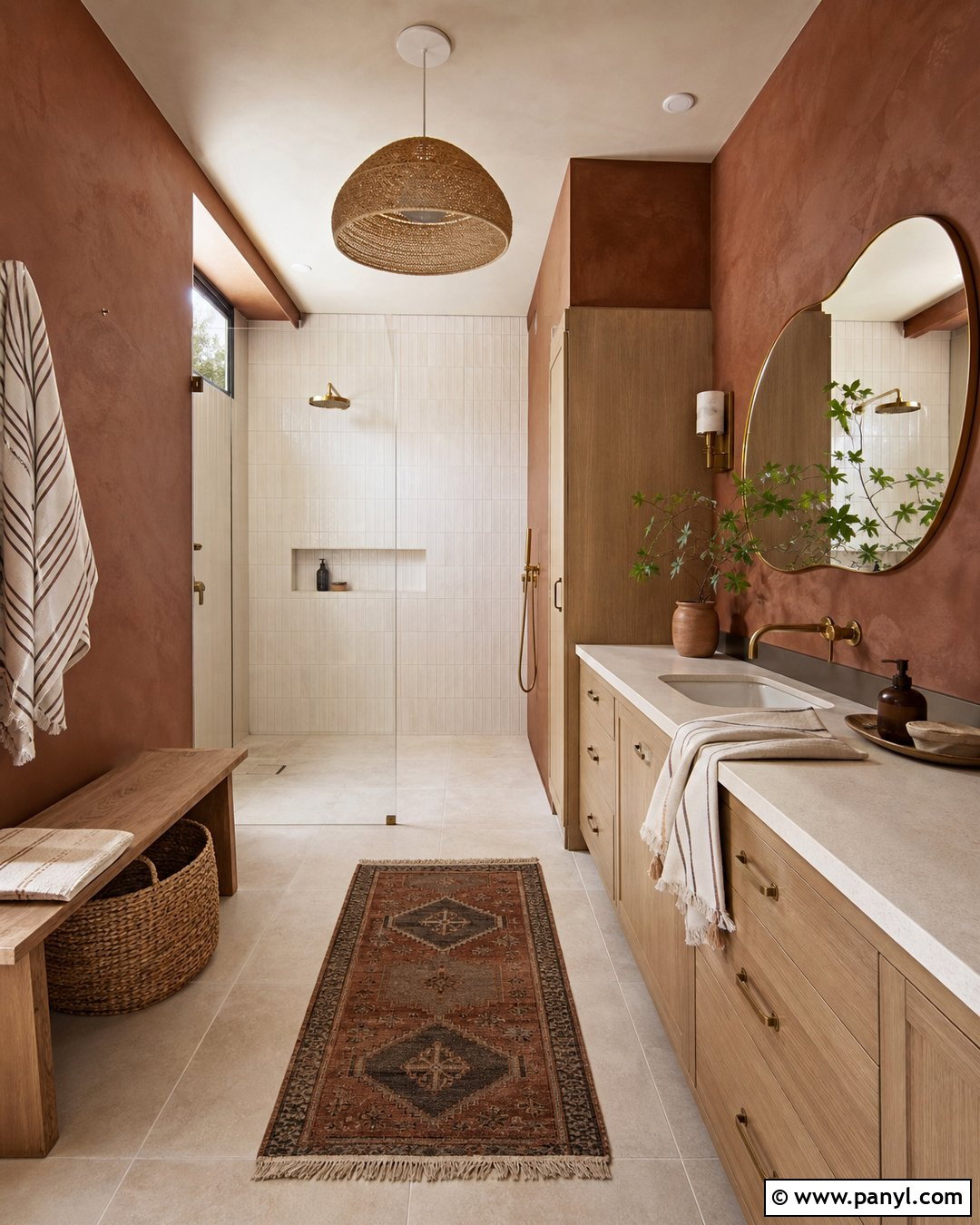 Dark Terracotta Bathroom Walls - 25 Dark Bathroom Wall Color Ideas