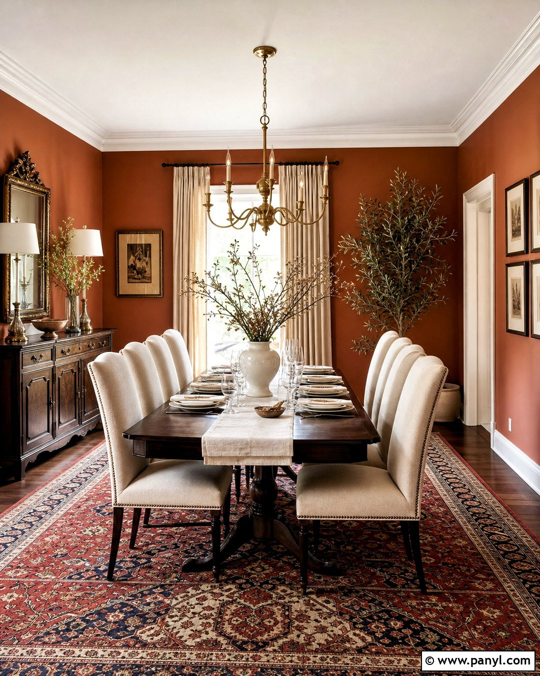 Dark Terracotta Dining Room - 20 terracotta dining room ideas