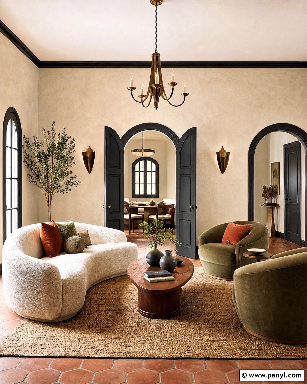 Dark Trim And Arched Interior Doors - 20 dark trim and doors interior ideas
