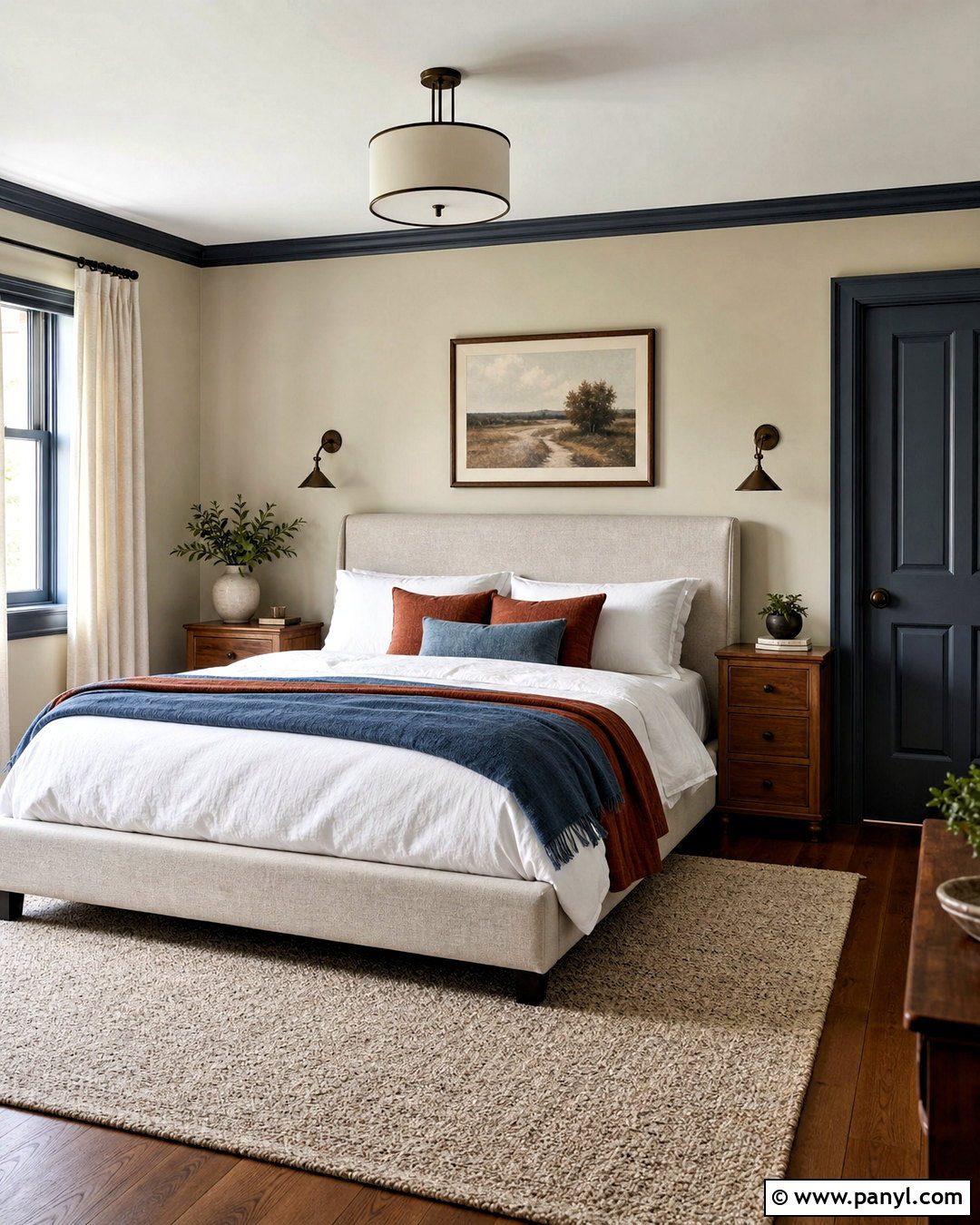 Dark Trim And Doors In A Bedroom - 20 dark trim and doors interior ideas