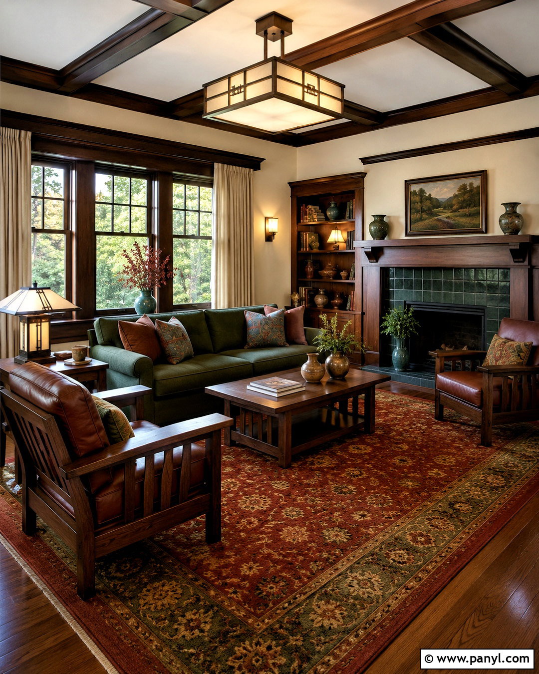Dark Trim Craftsman Interior - 40 dark trim light walls