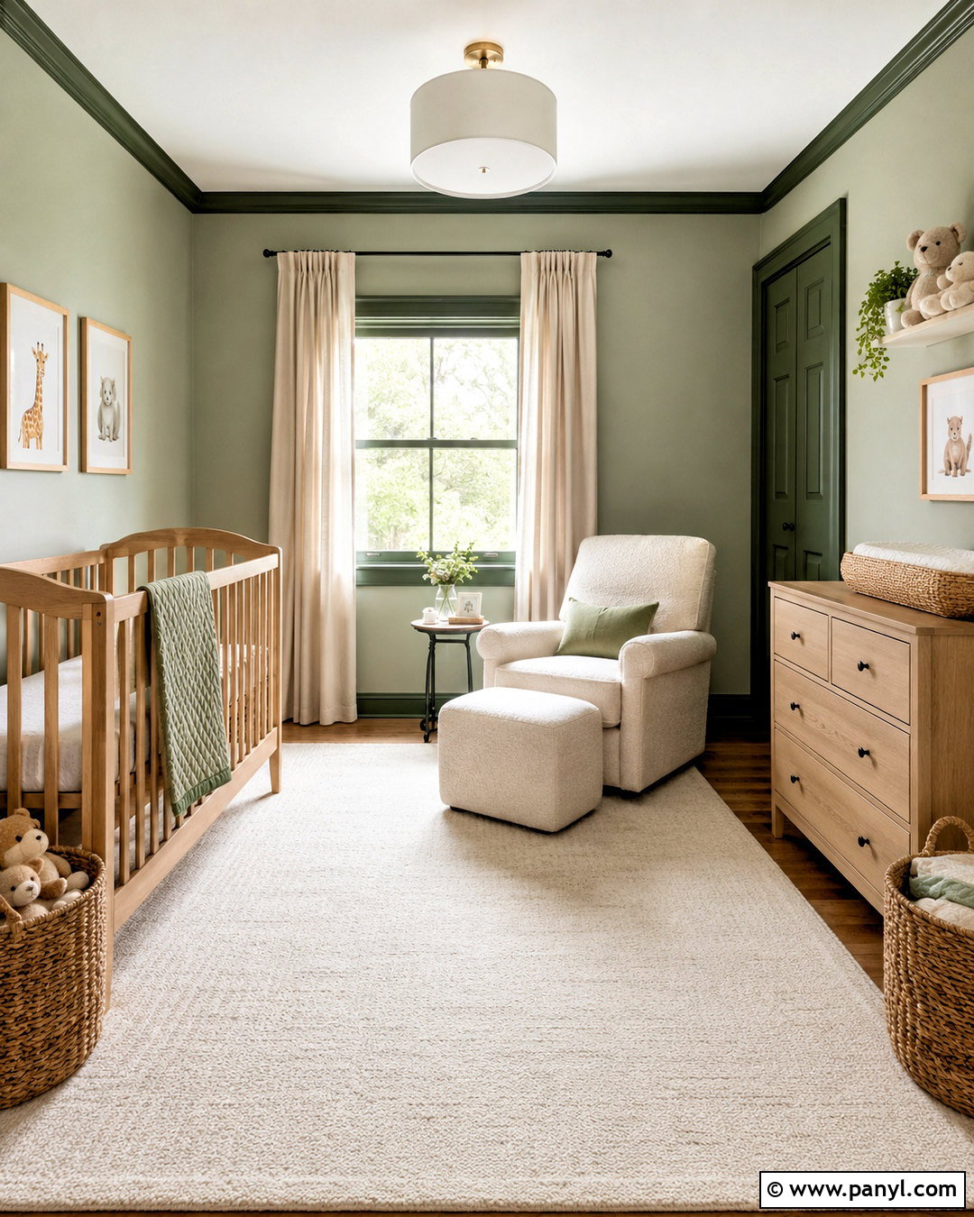 Dark Trim Nursery - 40 dark trim light walls