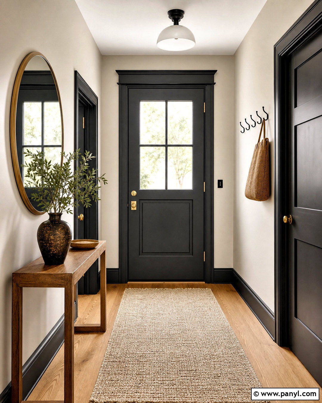 Dark Trim With Matching Doors - 20 dark baseboards and trim ideas