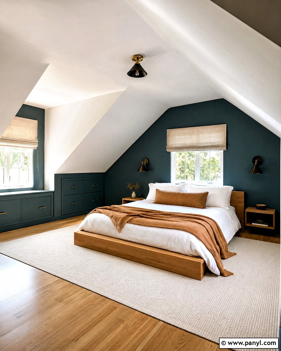 Dark Turquoise Attic Bedroom - 20 dark turquoise bedroom ideas