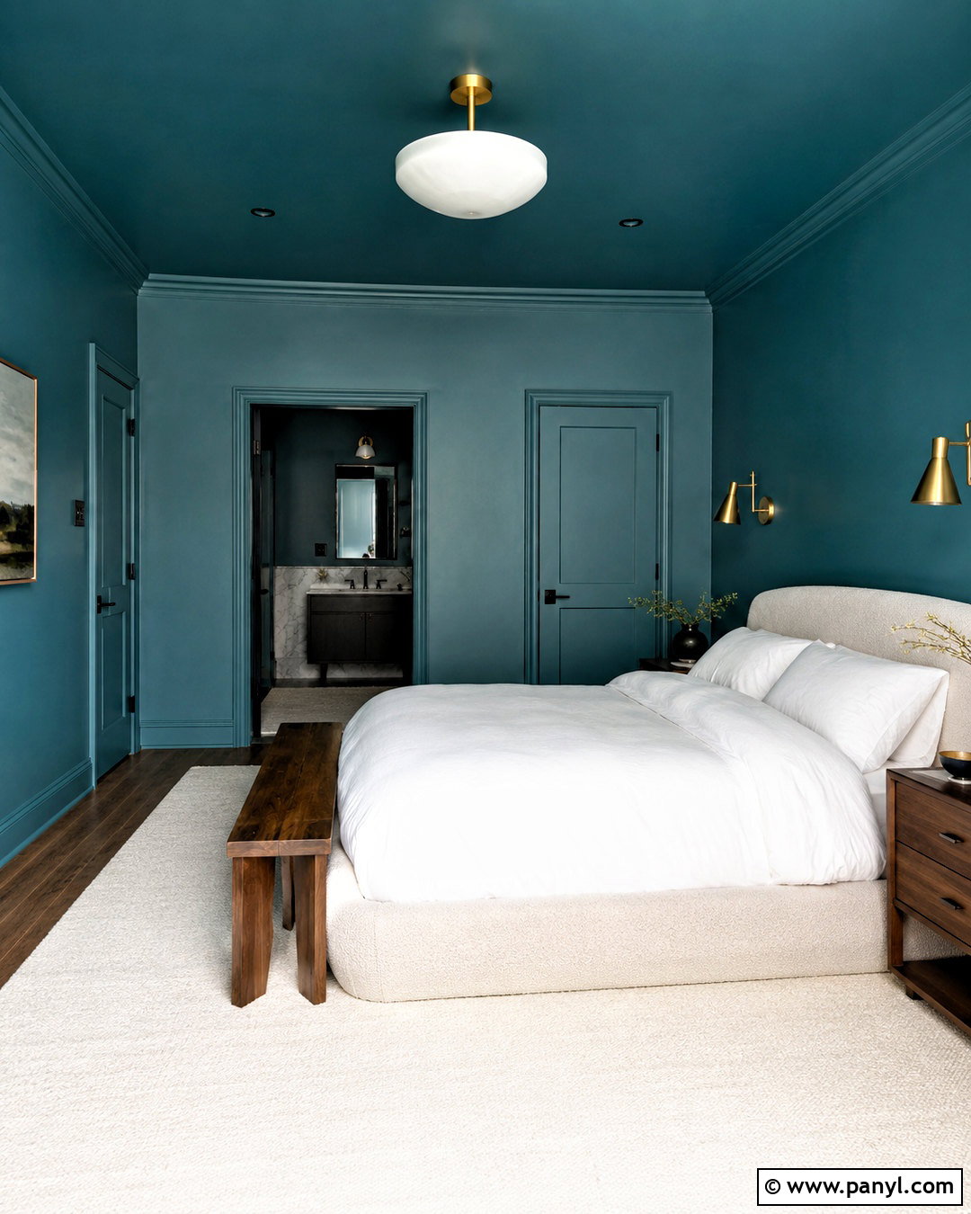 Dark Turquoise Bedroom Color Drenching - 20 dark turquoise bedroom ideas