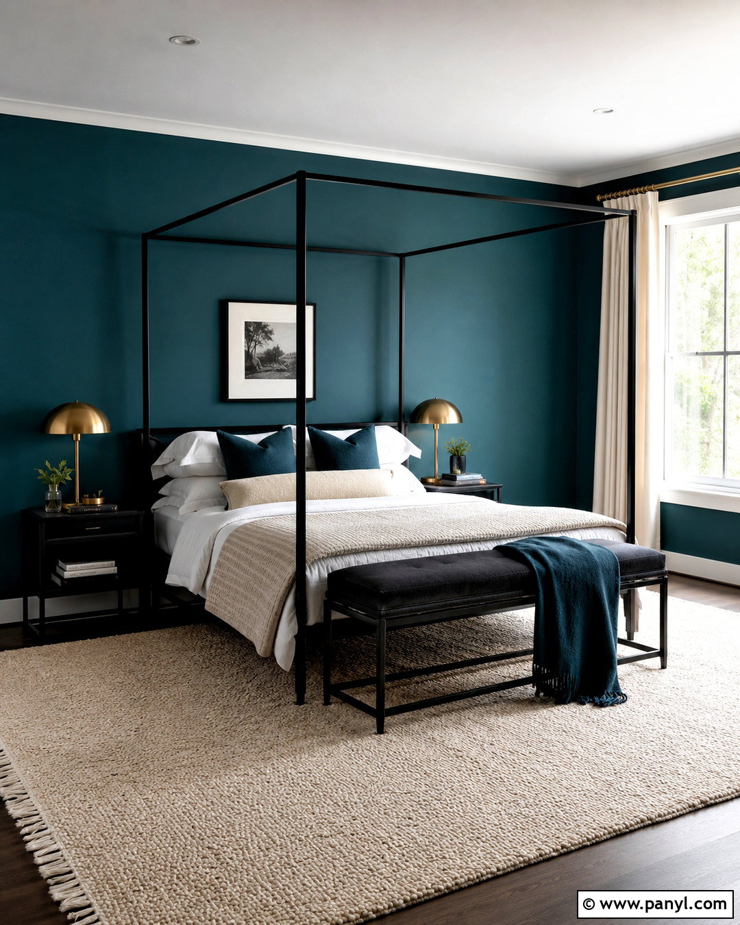 Dark Turquoise Bedroom With Black Furniture - 20 dark turquoise bedroom ideas