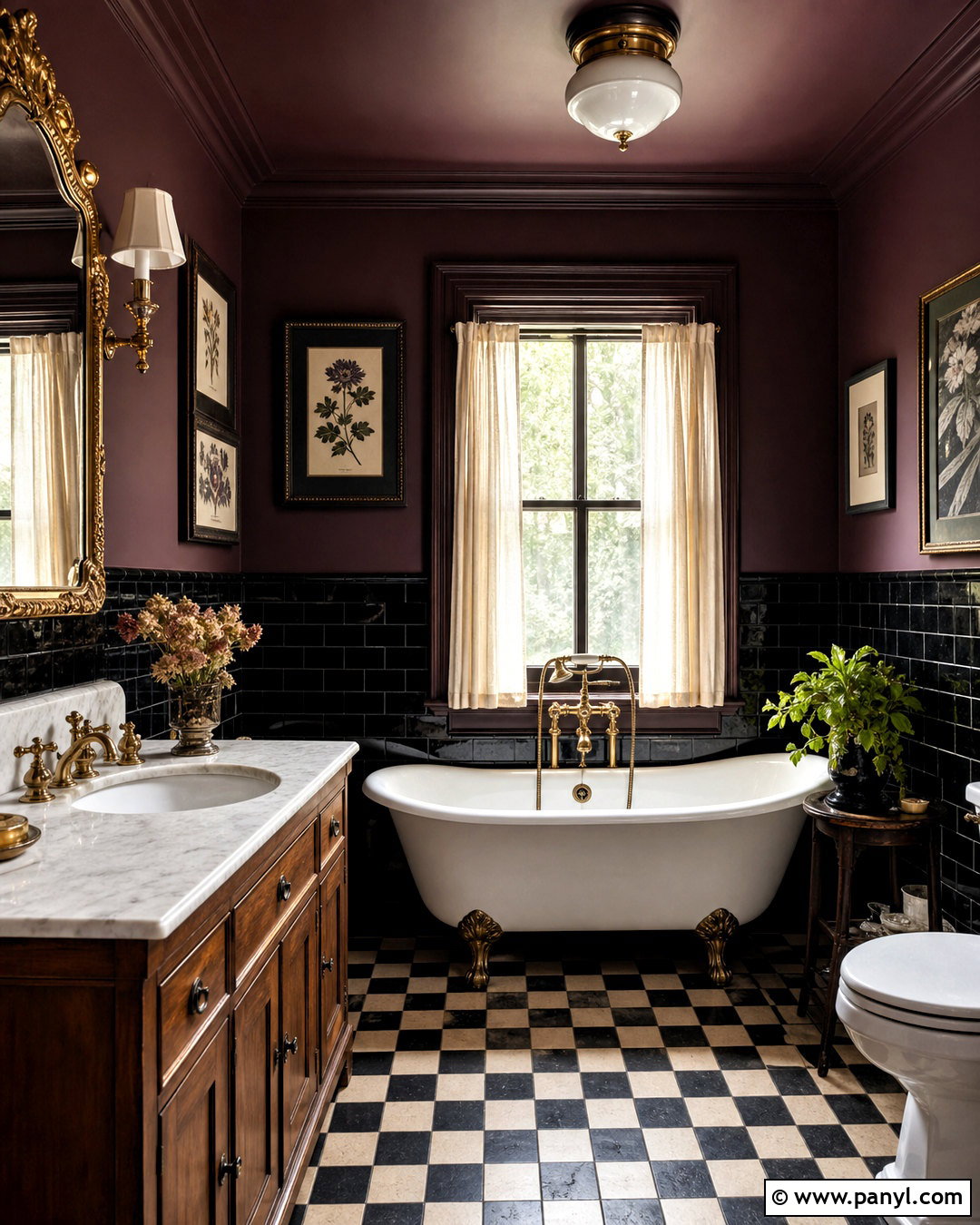 Dark Vintage Bathroom - 20 dark bathroom design ideas