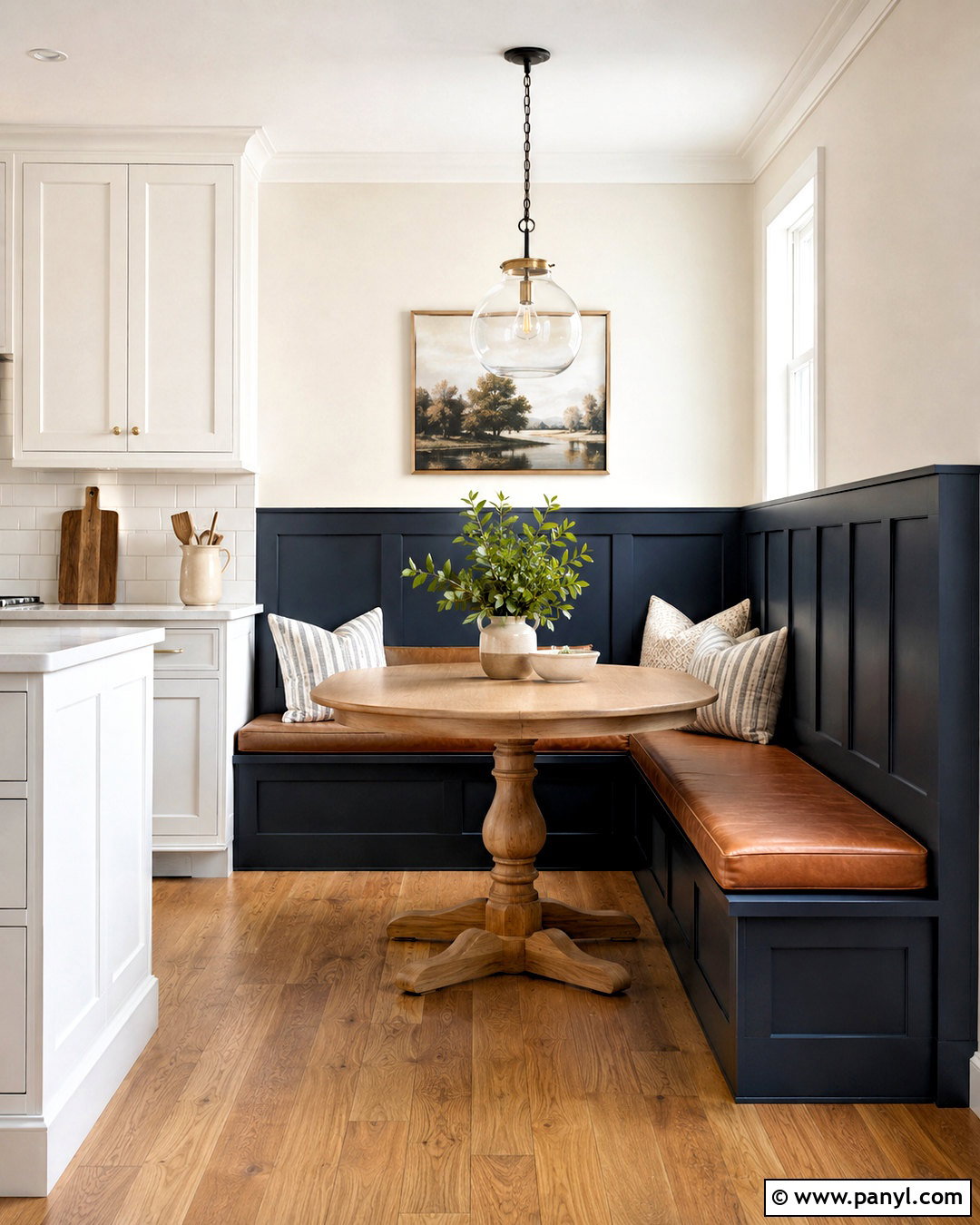 Dark Wainscoting Kitchen Banquette - 20 dark wainscoting ideas
