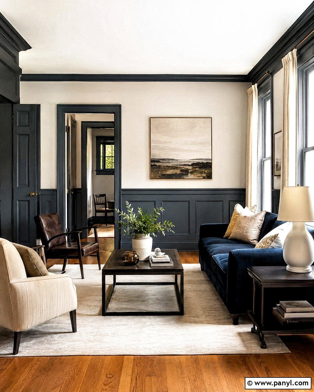 Dark Wainscoting With Matching Trim - 20 dark wainscoting ideas