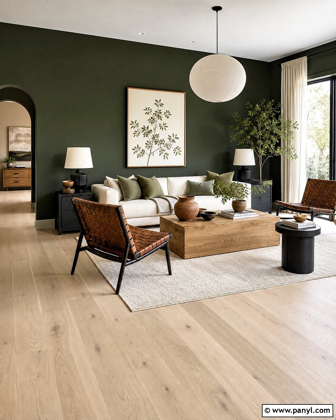 Dark Wall Living Room With Light Wood Floors - 20 dark wall living room ideas