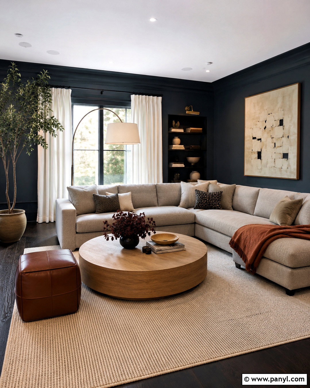 Dark Wall Sectional Living Room - 20 dark wall living room ideas