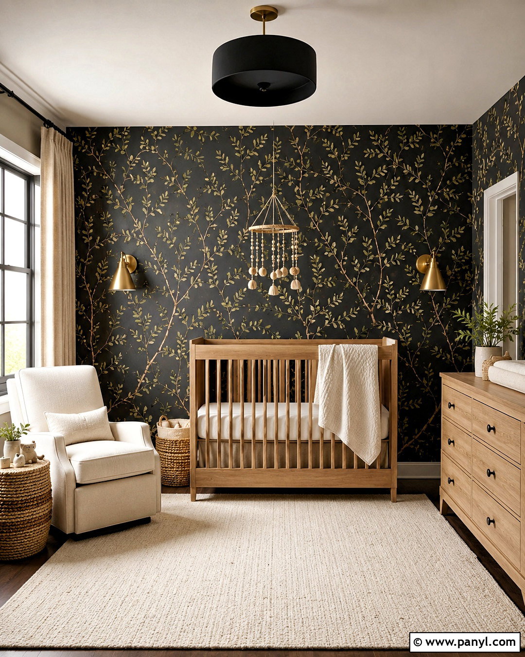 Dark Wallpaper Baby Room - 20 dark baby room ideas