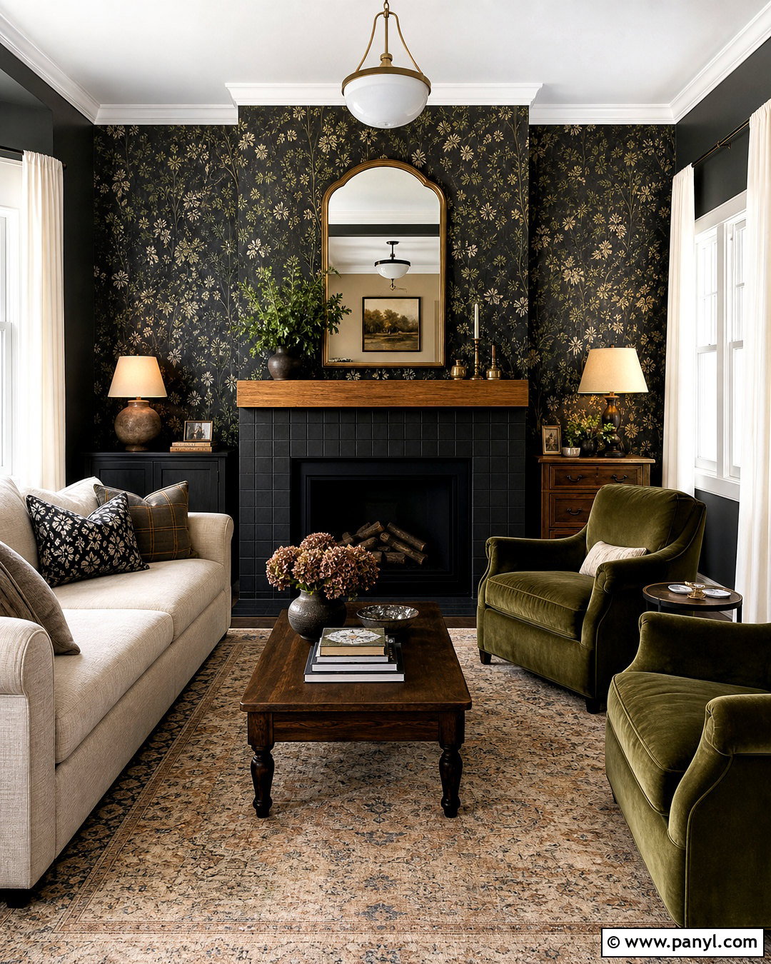 Dark Wallpaper Fireplace Wall - 20 dark fireplace wall ideas