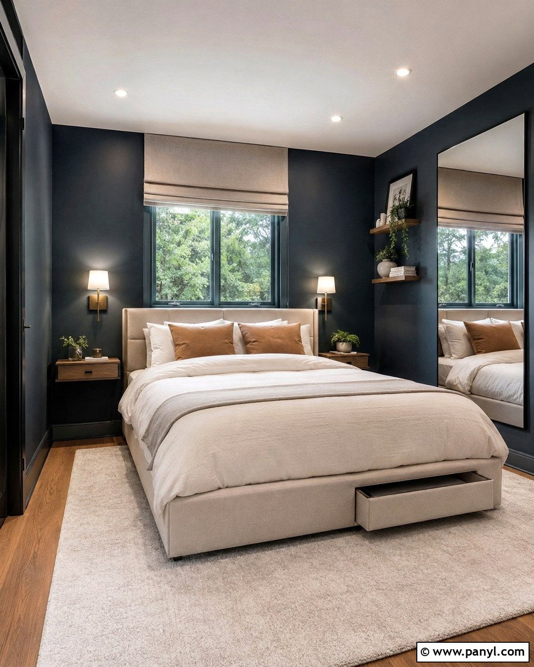 Dark Walls In A Small Master Bedroom - 20 Dark Wall Master Room Ideas