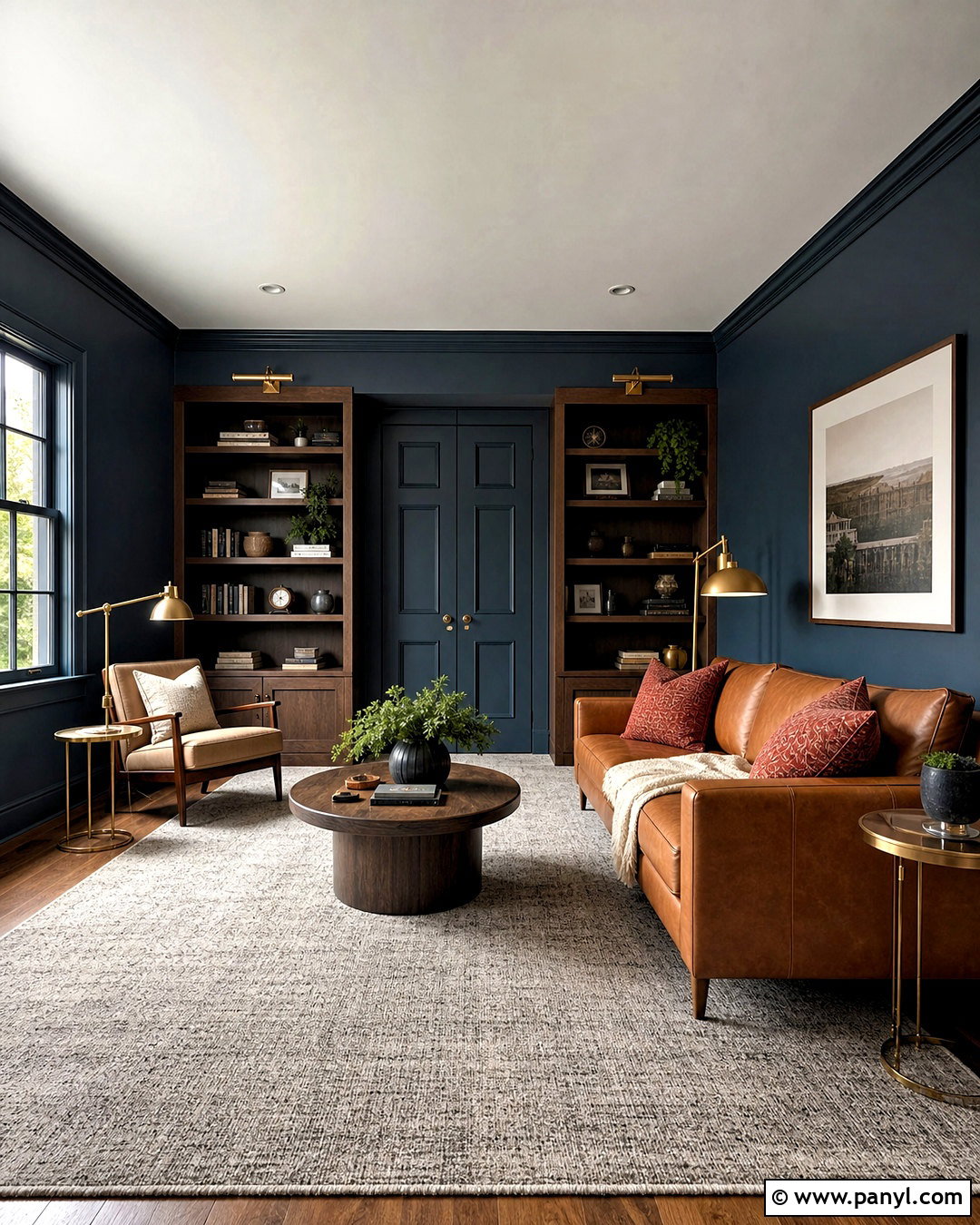 Dark Walls With Matching Trim - 20 dark baseboards and trim ideas