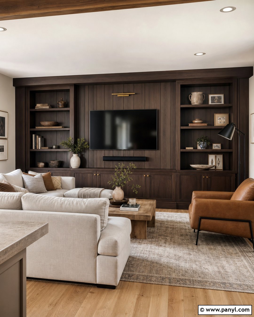 Dark Walnut Alder Wood Living Room - 20 Alder Wood Color Ideas