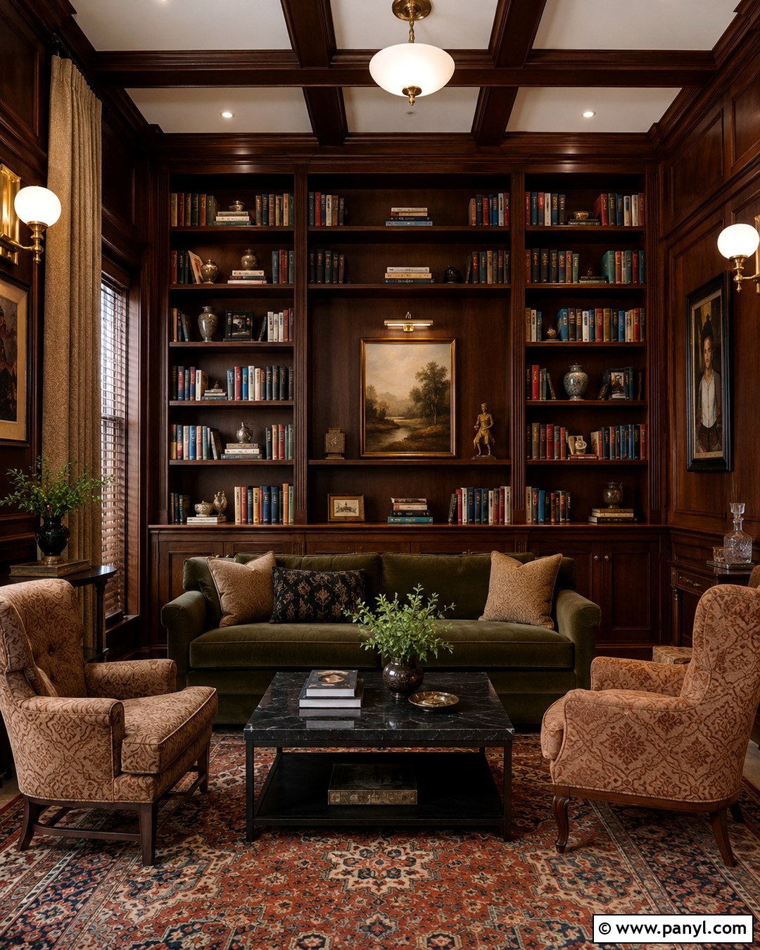 Dark Walnut Brown Speakeasy Walls - 20 Speakeasy Wall Colors