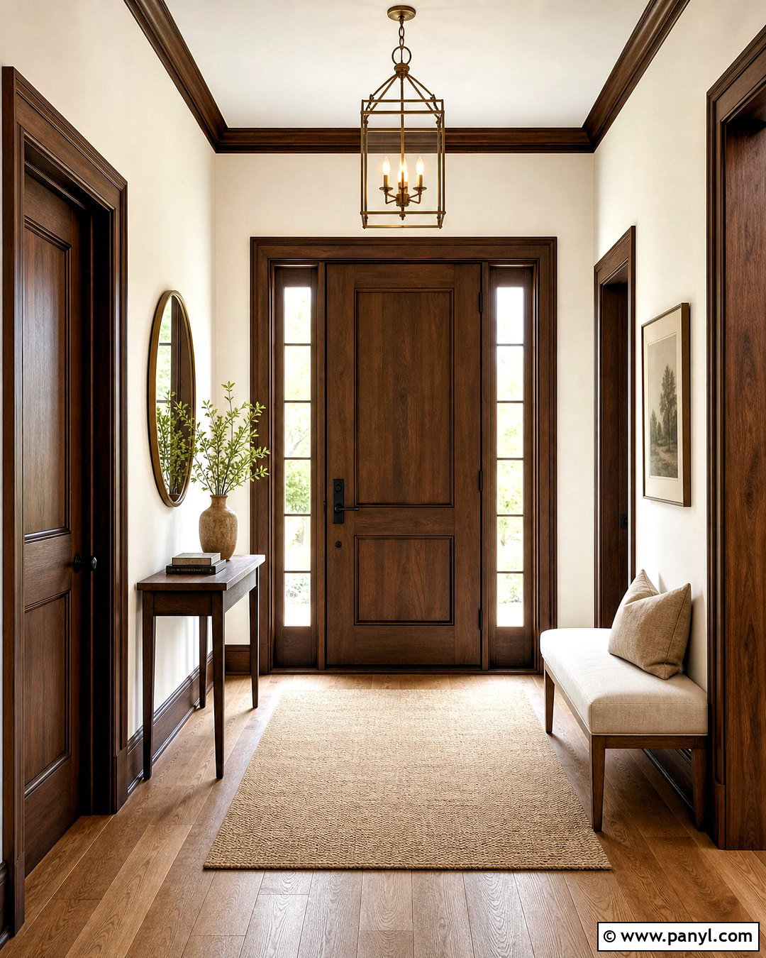 Dark Walnut Door Trim - 20 wood trim interior ideas