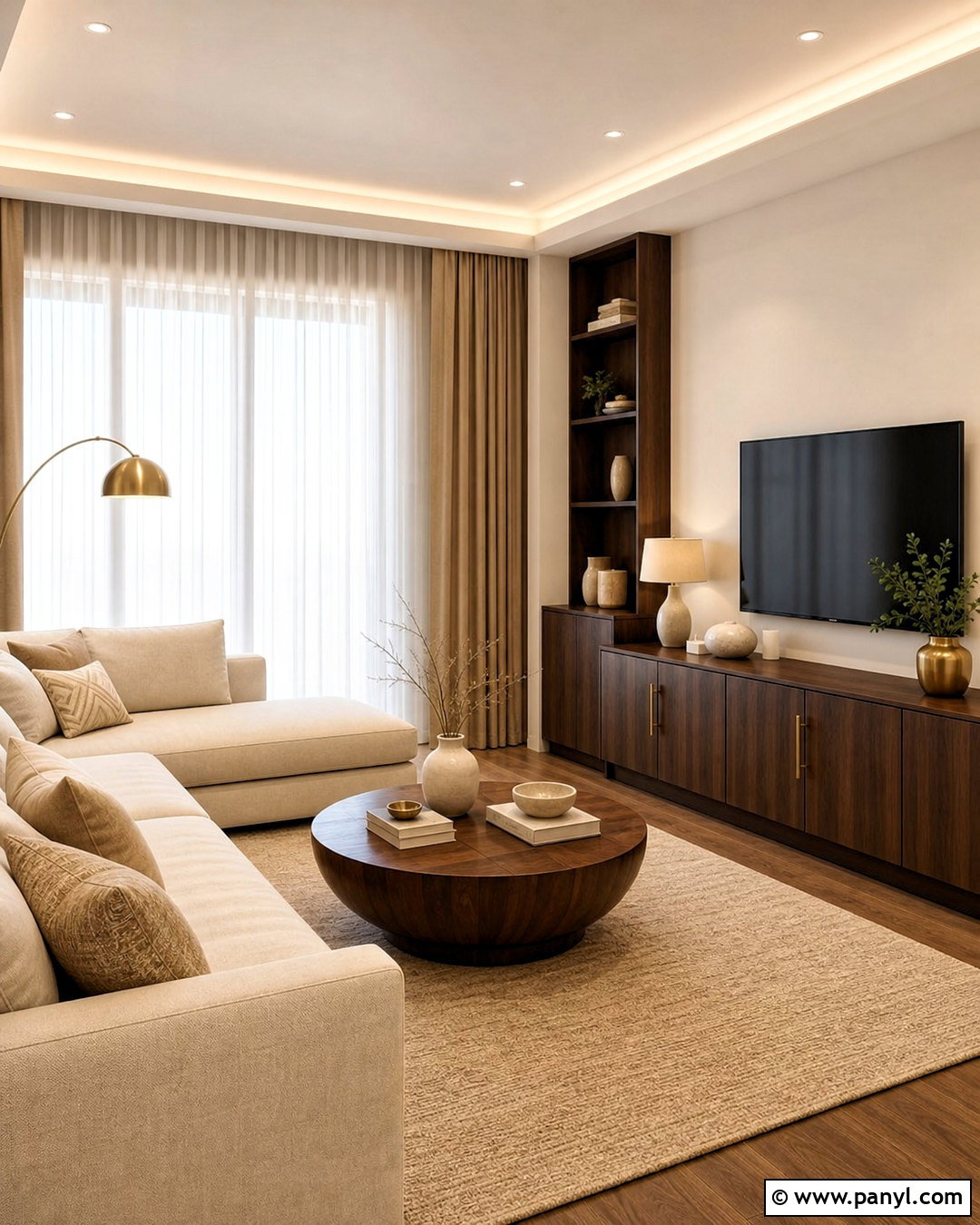 Dark Walnut Wood And Cream - 20 wood colour combination ideas