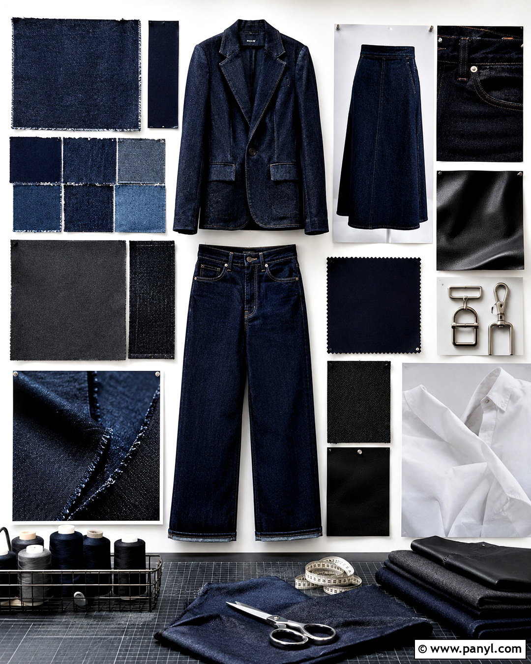 Dark Wash Denim Board - 20 denim inspiration board ideas