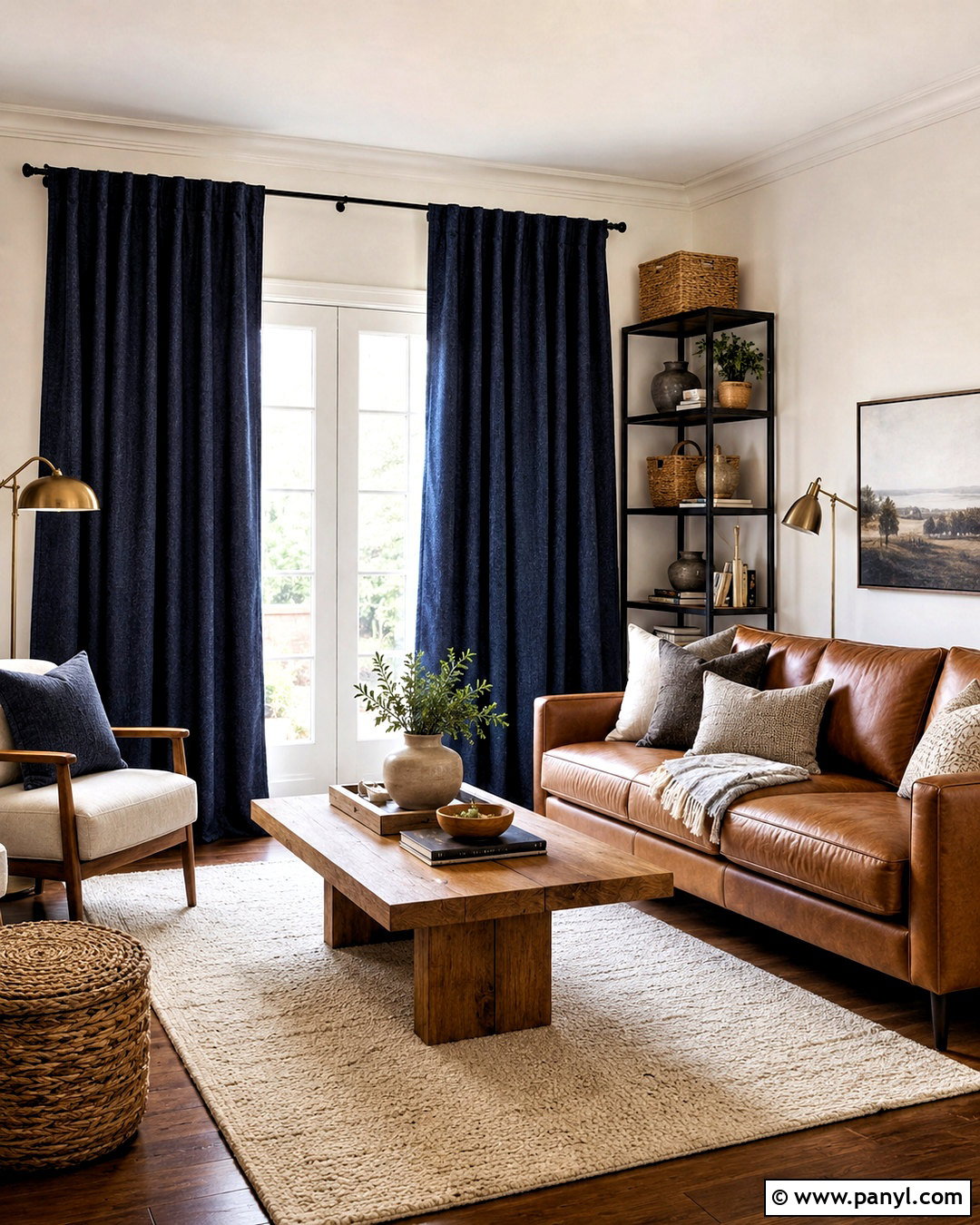 Dark Wash Denim Curtains For Living Room - 20 denim curtains