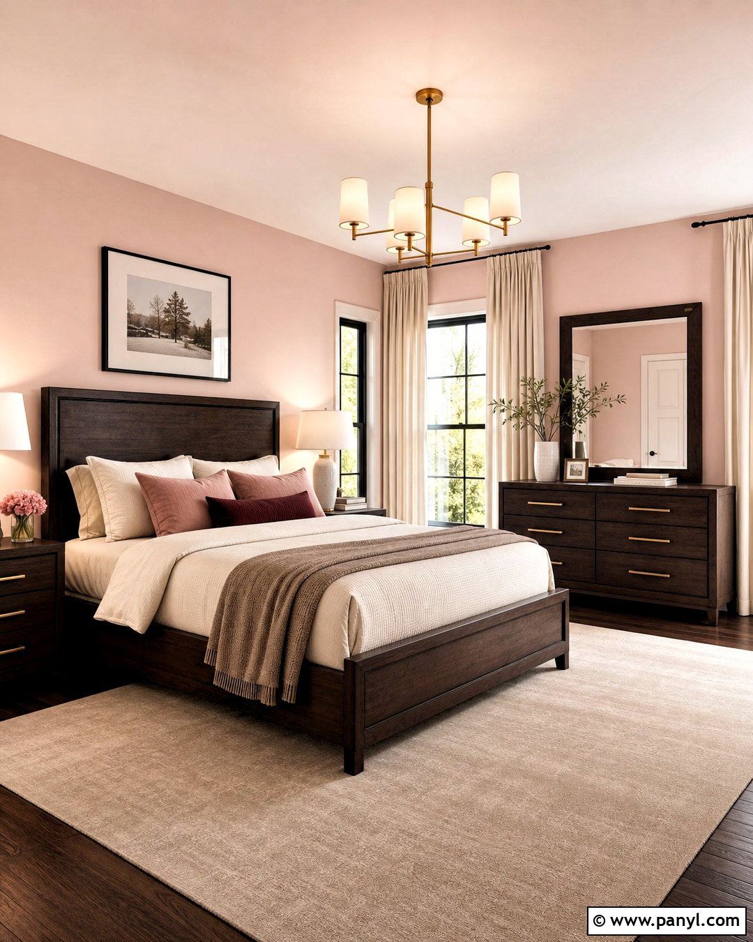 Dark Wood And Blush Pink Palette - 20 dark wood color palette ideas