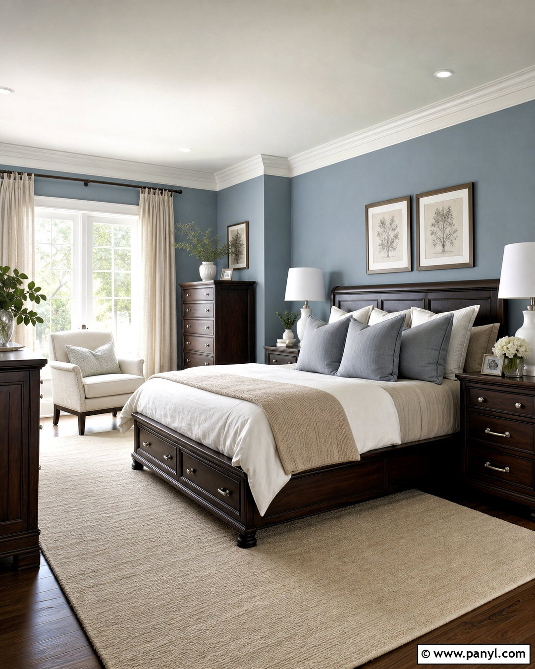 Dark Wood And Dusty Blue Palette - 20 dark wood color palette ideas