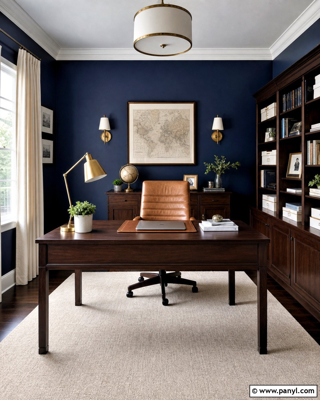 Dark Wood And Navy Blue Palette - 20 dark wood color palette ideas