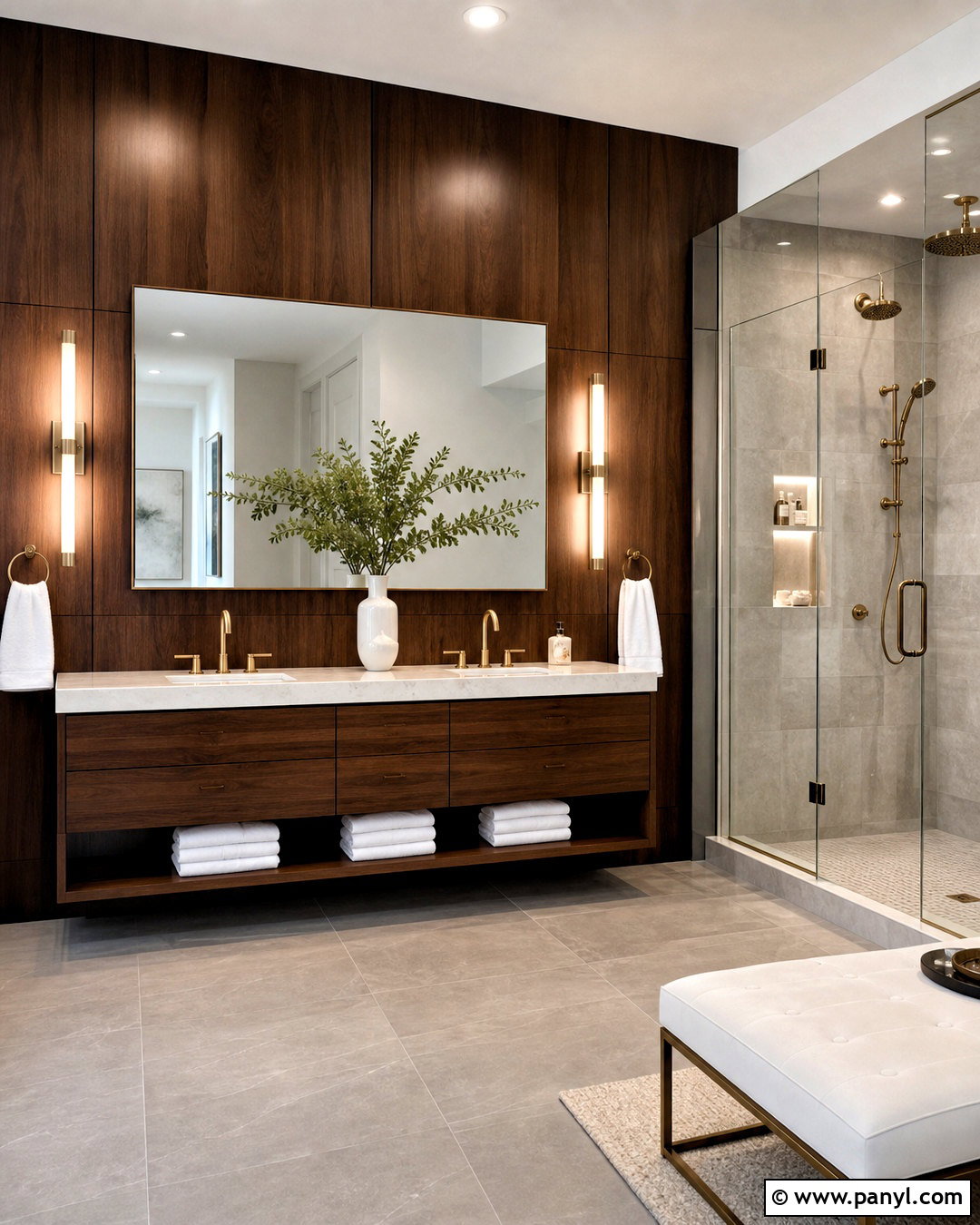 Dark Wood Bathroom Wall - 20 dark wood walls