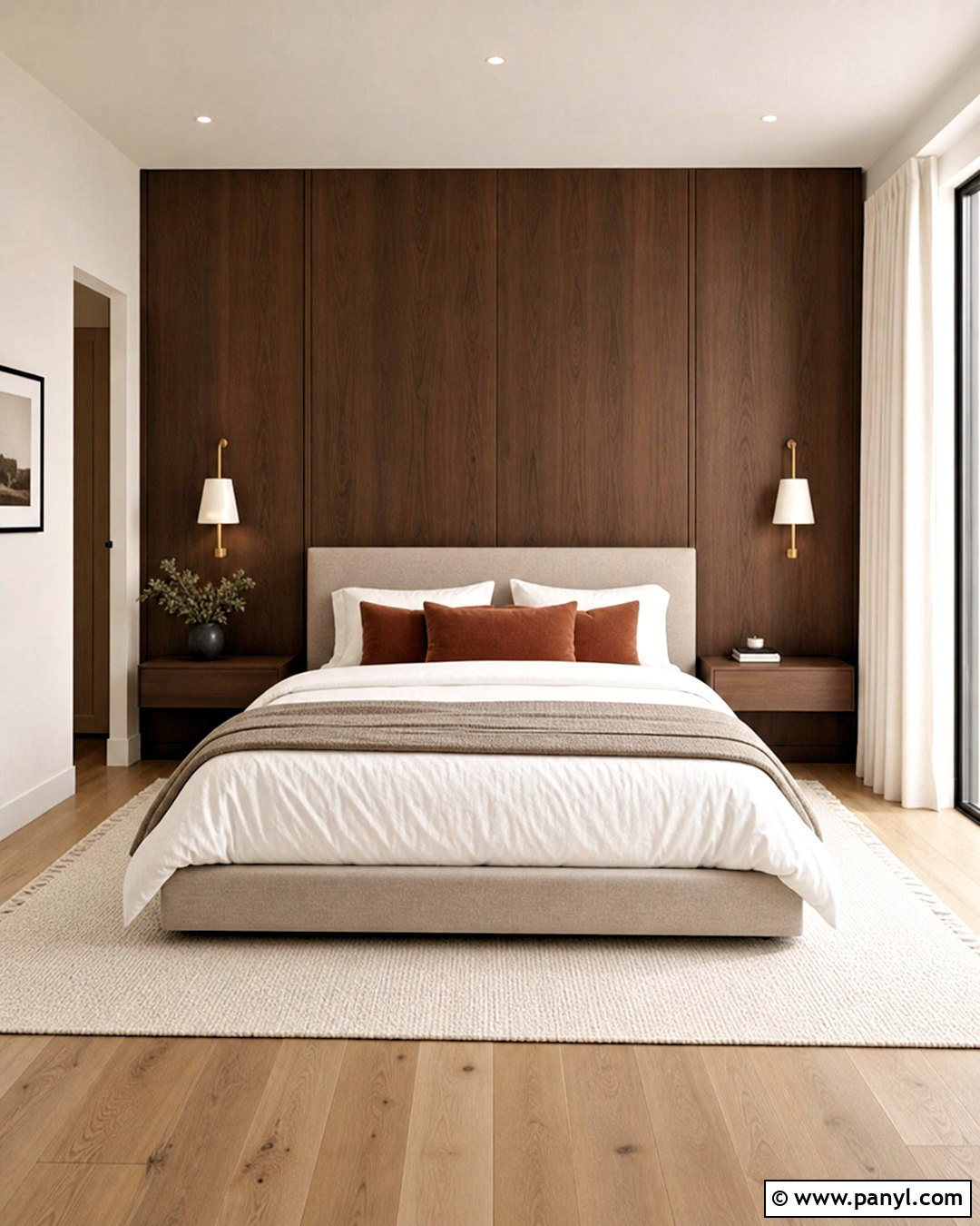 Dark Wood Bedroom Accent Wall - 20 dark wood walls