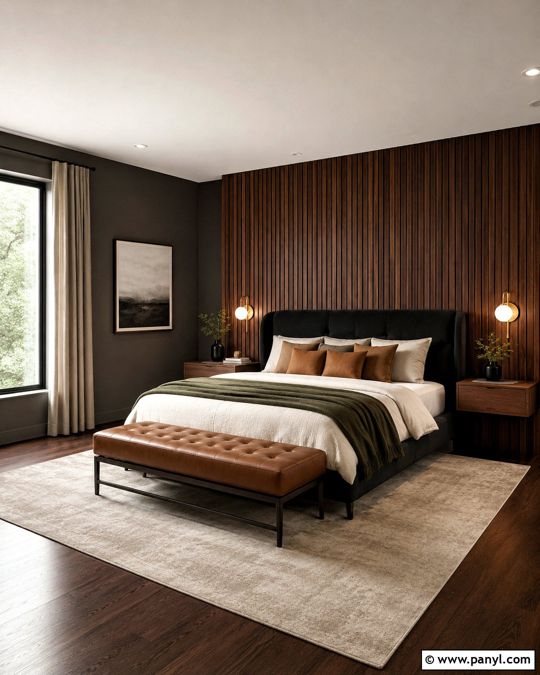 Dark Wood Bedroom - 20 dark and moody bedroom ideas